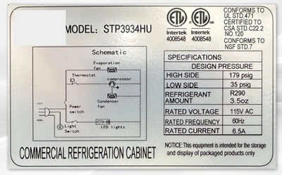 171-0133 39” Sandwich/Salad Self Contained Refrigerated Over/Under Cooler