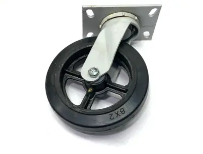 New | in-Stock Fairbanks Top Plate Mount Swivel Caster 500lb Rubber 8" Dia PKG OF 4 Casters Michigan US | Maverick Industrial Sales #1389524