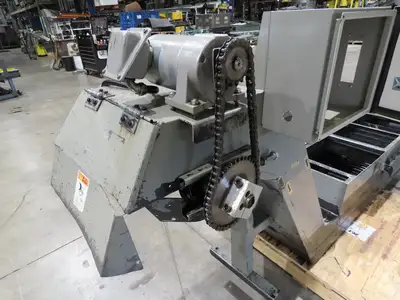 Enomoto Hinge Belt CNC Chip Conveyor 16"x 62" Infeed 31" Discharge 220V 3PH