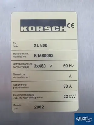 USED Korsch Korsch XL 800 Tablet Press, 87 Station