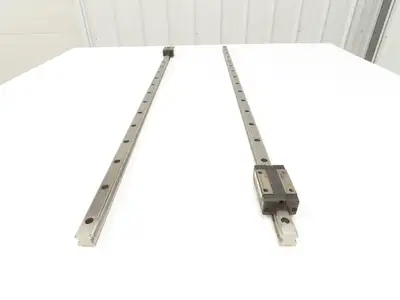 PMI MSA20S-N Linear Rail AMT Linearways w/ 1 Guide Slider 1m Length Lot of 2
