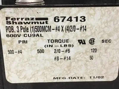 USED FERRAZ SHAWMUT 67413