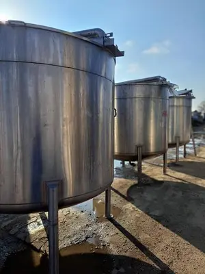 Tank, 1,300 Gallon, 316 Stainless Steel, Dish Bottom, JV Northwest, #5991311