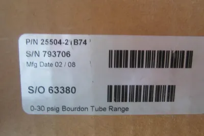 NEW 3D INSTRUMENTS 25504-21B74 PROCESS GAUGE 2550421B74