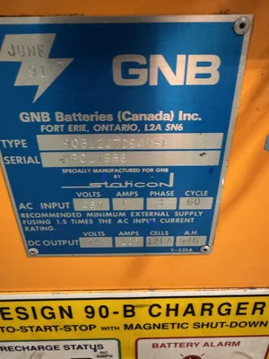 GNB 24 Volt Forklift Charger