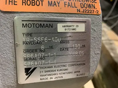 Used 2008 YASKAWA MOTOMAN YASKAWA MOTOMAN SSF2000 Robots Michigan US | RAB Industries, Inc. #183928