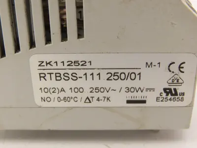 Rubsamen & Herr RTBSS-111 Control Cabinet Thermostat Module 10A 250V