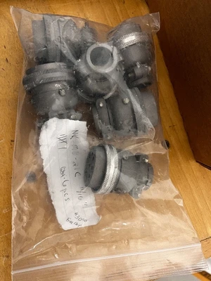 Large Lot of Industrial Electrical Connectors and Accessories in Assorted Bags