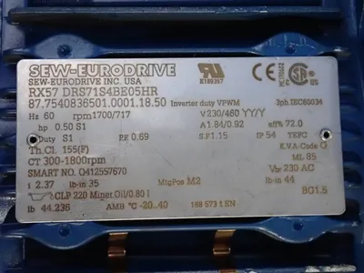 Sew-eurodrive .5 Hp Gear Drive