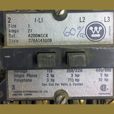 Westinghouse Size 1 Motor Starter