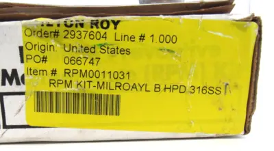 NEW MILTON ROY RPM0011031 REPAIR KIT