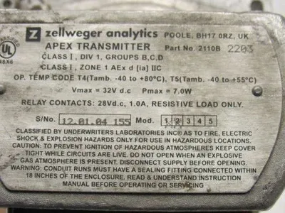 Zellweger 2110B 32VDC Apex Gas Detector Transmitter