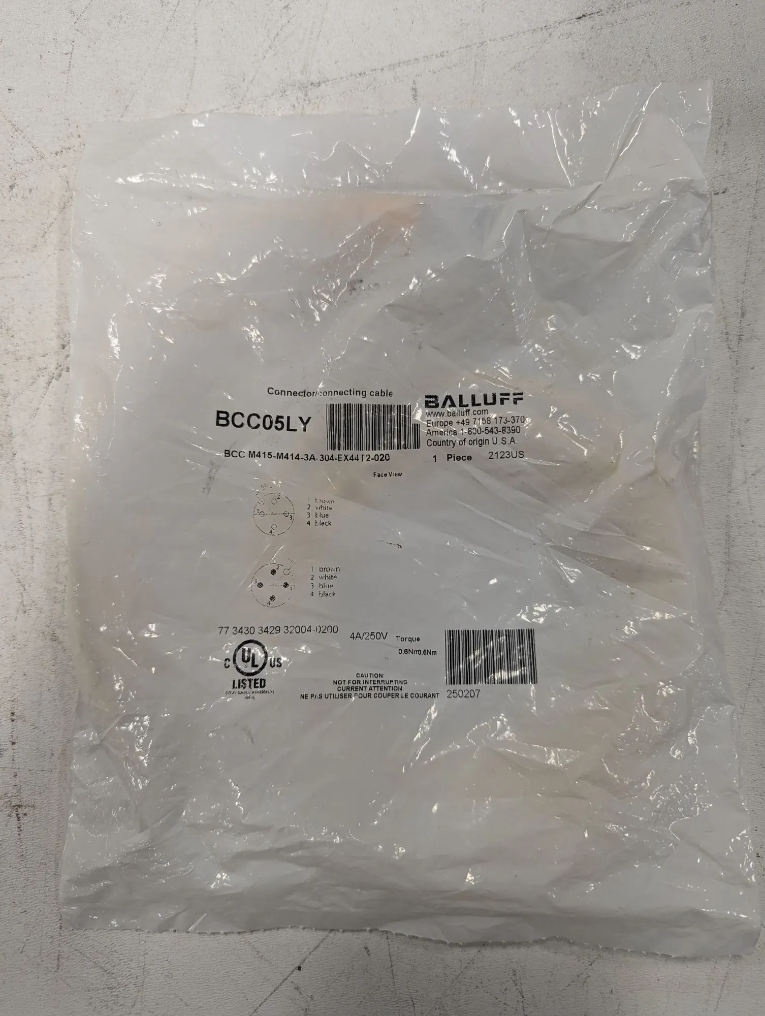NEW BALLUFF BCC M415-M414-3A-304-EX44T2-020