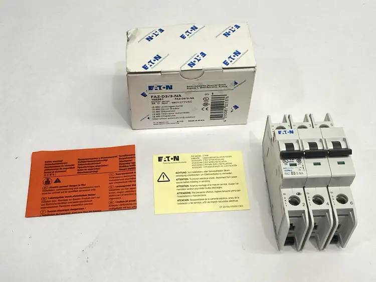 New | in-Stock Eaton Circuit Breaker 3A 480Y/277VAC 3-Pole 102261 Circuit Breakers Michigan US | Maverick Industrial Sales #1389547