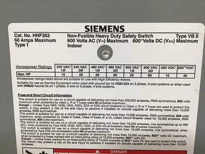 USED SIEMENS HNF362