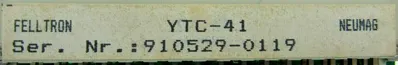 NEW FELLTRON YTC-4.1 CIRCUIT BOARD 910529-0119 YTC41