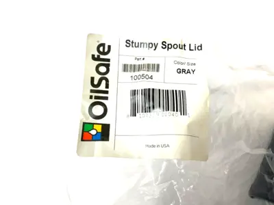 NEW OILSAFE STUMPY WIDE SPOUT LID, GRAY