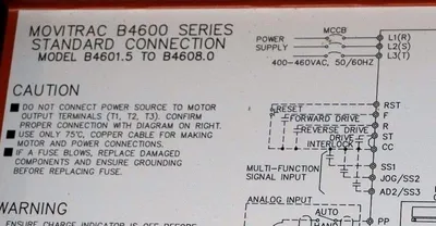 NEW SEW EURODRIVE B4608.0 MOVITRAC ADJUSTABLE AC MOTOR DRIVE 7.5 HP, B46080