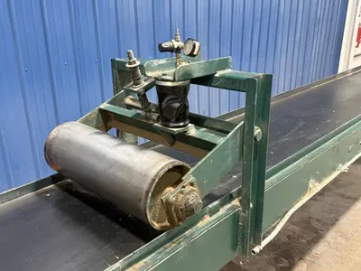 Automated Lumber Handling 18' Belt Conveyor with Pinch Roller