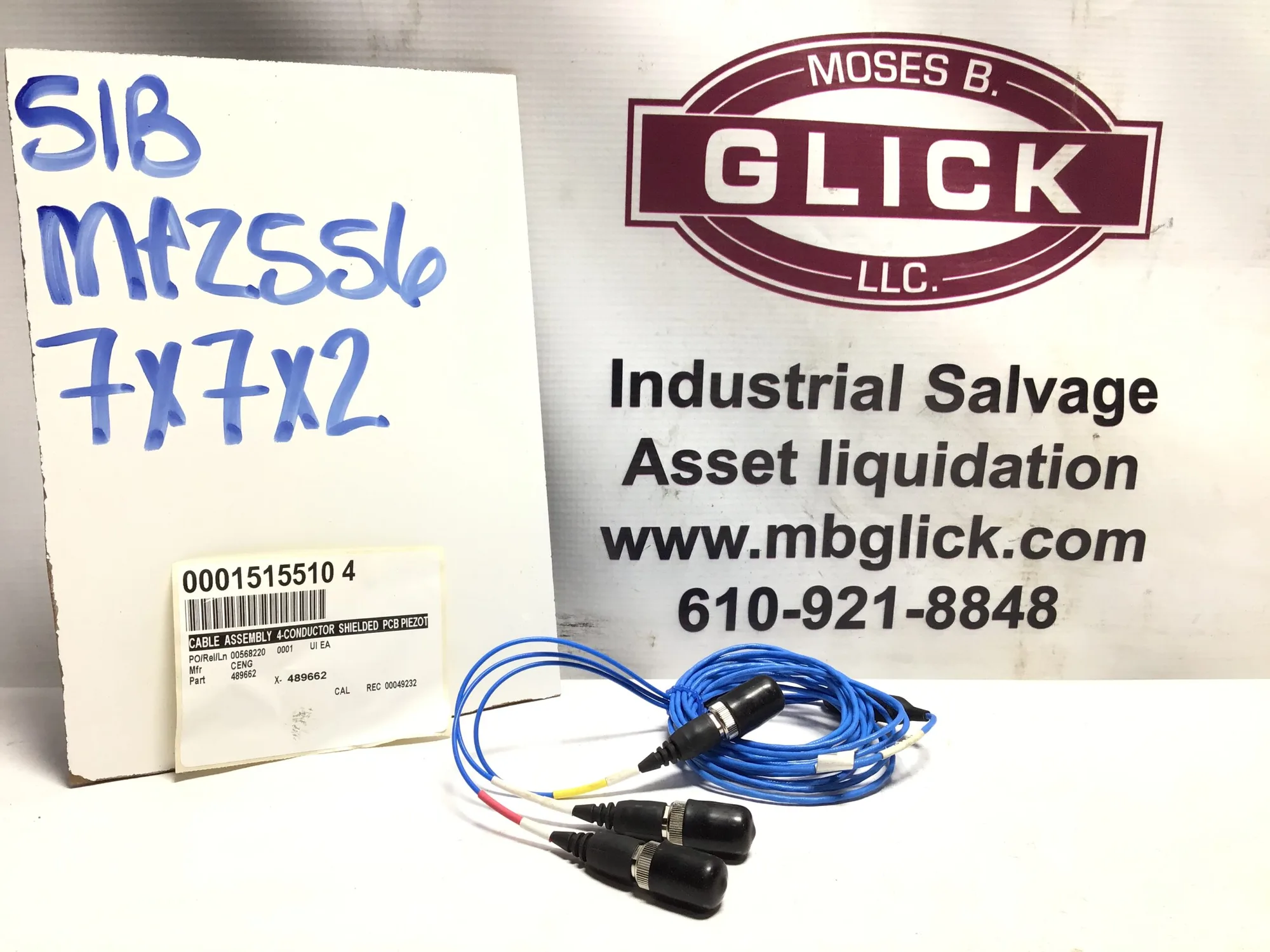 CABLE ASSEMBLY 4-CONDUCTOR SHIELDED PCB PIEZOT MODEL 489662