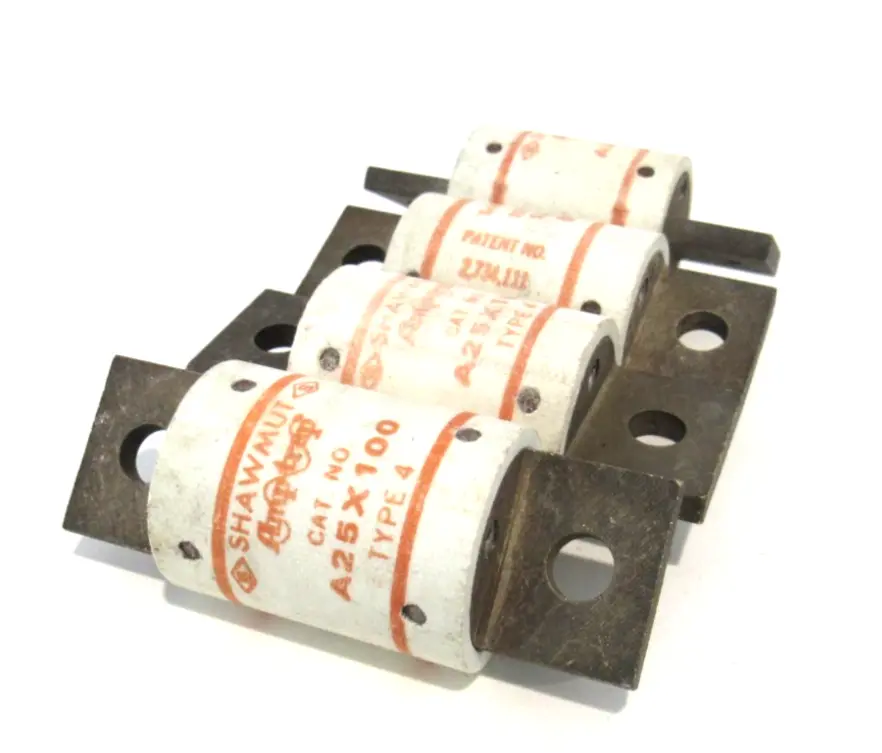 LOT OF 4 NEW SHAWMUT A25X100 FUSES TYPE 4