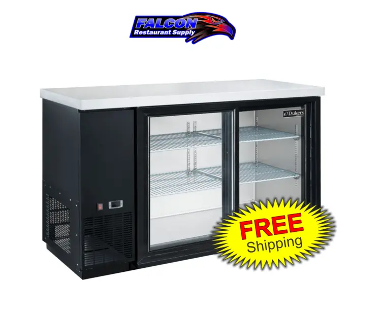 New | in-Stock Dukers New Dukers DBB48-S2 2-Door Bar and Beverage Cooler (Sliding Doors) Bottle Coolers Illinois US | Falcon Restaurant Supply #1376271