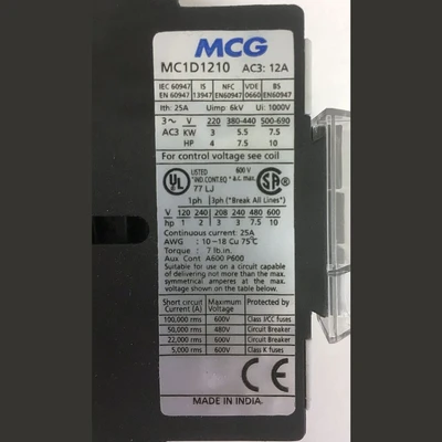 MCG Size 1 Motor Starter