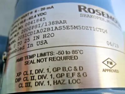 NEW Rosemount 2051CD1A02B1AS5E5M5DZT1CTQ4