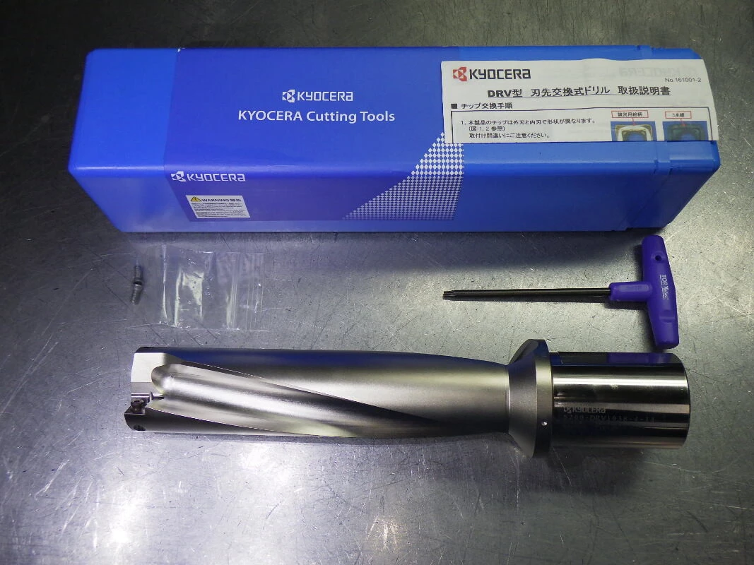 Kyocera 1.938" Coolant Thru 4xD Drill 2" Shank S200-DRV1938-4-14 (LOC3508A)