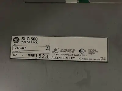 Allen Bradley 1746-A7 /A Slc 500 Chassis Rack Module 7-Slot Rack (8.5.7)