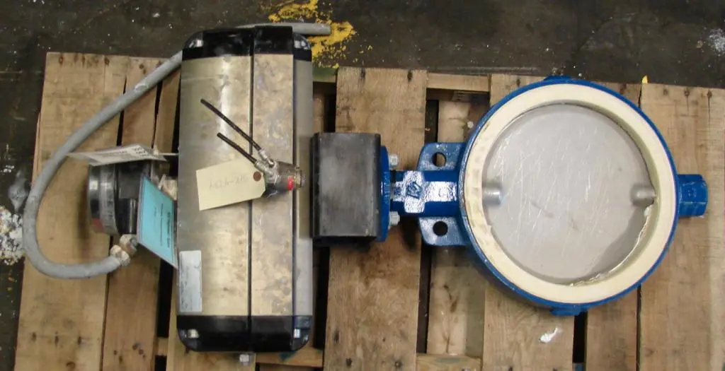 SPC4234  Valve 12" Keystone butterfly valve Stainless Steel, pneumatic operator