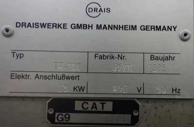 USED DRAISWERKE TR-100