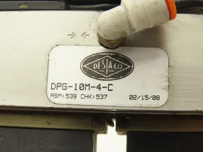 De-Sta-Co DPG-10M-4-C Pneumatic 2-Jaw Parallel Gripper Cylinder 1" Stroke 50lbf