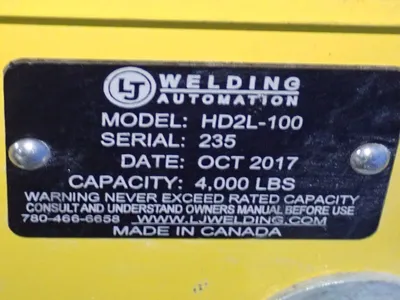 USED 2017 WELDING AUTOMATION HD2L100
