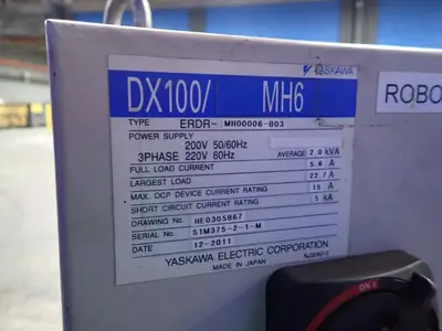 USED 2011 YASKAWA MOTOMAN MOTOMANMH6