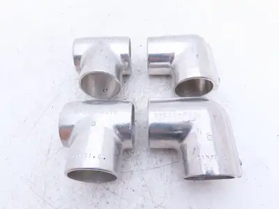 Hollaender 3-9/5-9 Speed-Rail 2" Elbow & Tee Fits 2.375"OD Pipe 2.4" ID Lot of 4