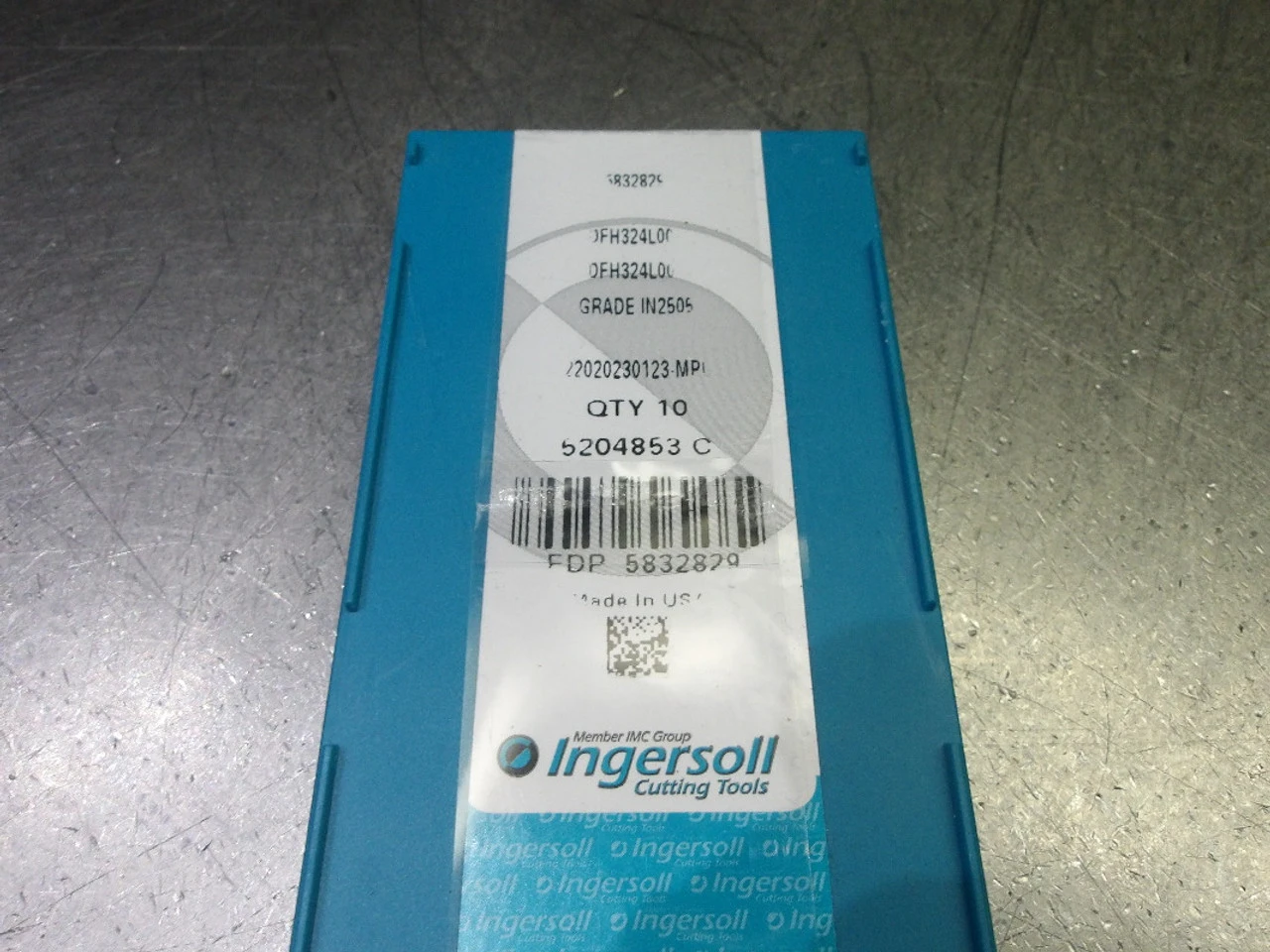 Ingersoll Carbide Milling Inserts QTY10 DFH324L001 IN2505 (LOC1417A)
