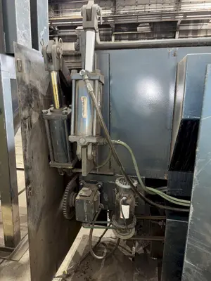 30" x 68" LS INDUSTRIES SHOT BLAST MACHINE WITH DUST COLLECTOR, FOR PROPANE TANKS: STOCK #22767