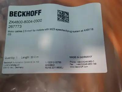 NEW BECKHOFF ZK480080040300