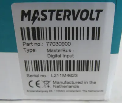 NEW MASTERVOLT 77030900 MASTERBUS DIGITAL INPUT