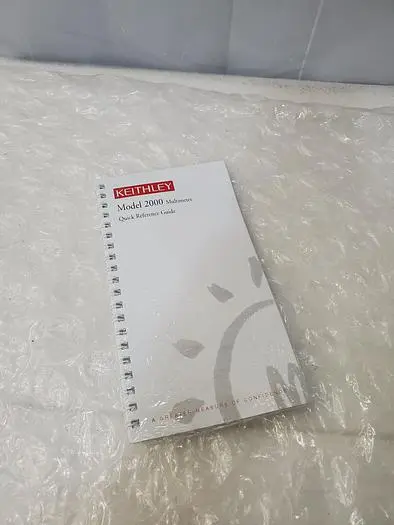 KEITHLEY MODEL 2000 MULTIMETER QUICK REFERENCE GUIDE
