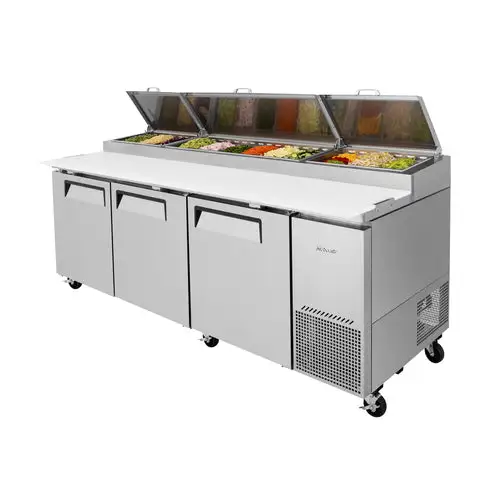 Turbo Air TPR-93SD-N 93" Super Deluxe Pizza Prep Table w/ Refrigerated Base, 115v