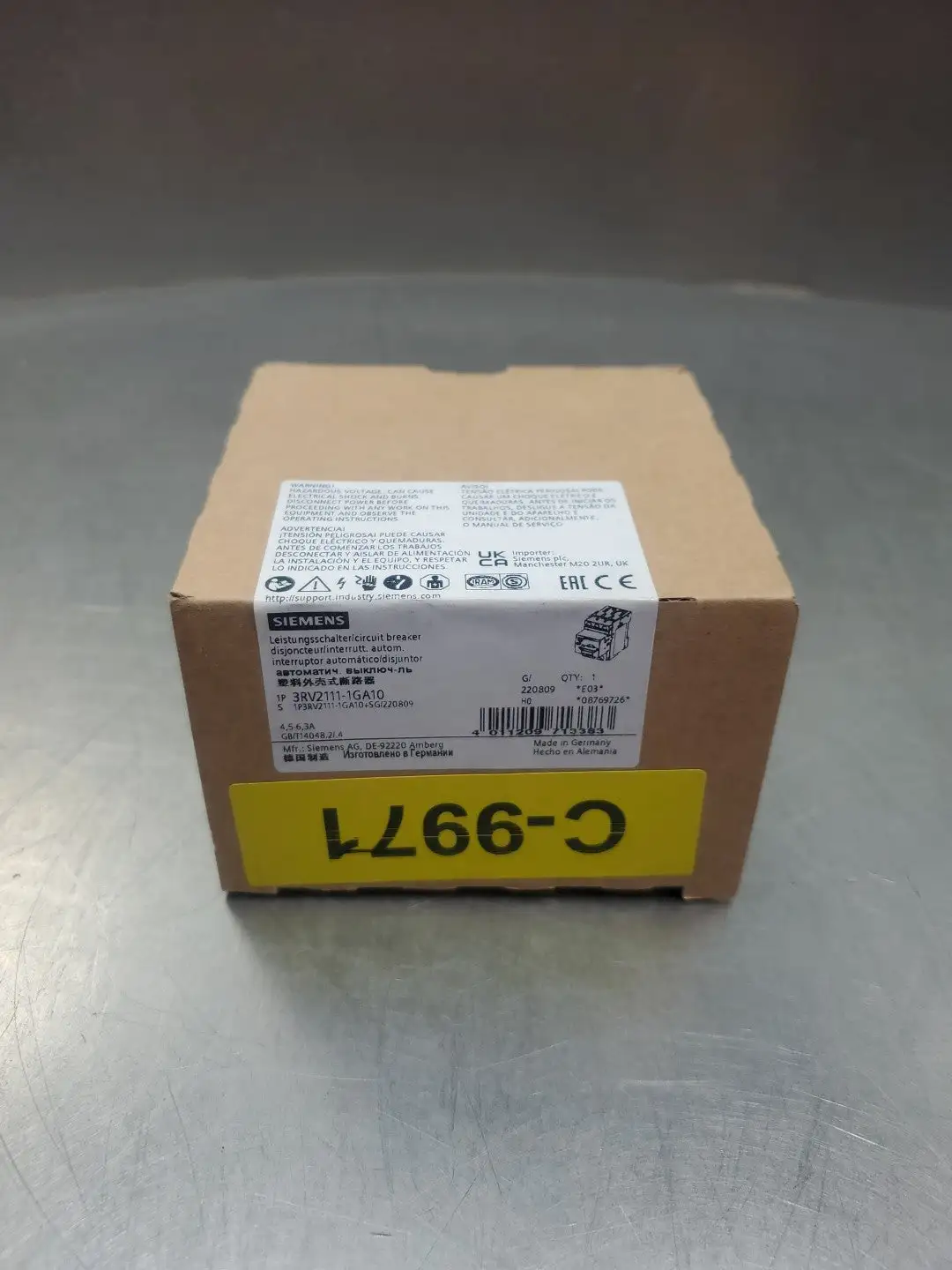 USED Siemens 3RV1011-1GA10