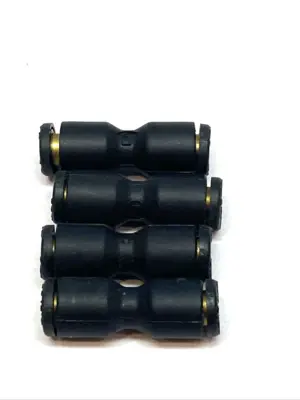 USED PARKER LEGRIS PUSH-IN STRAIGHT UNION , 4 MM / 5/32" LOT OF 4