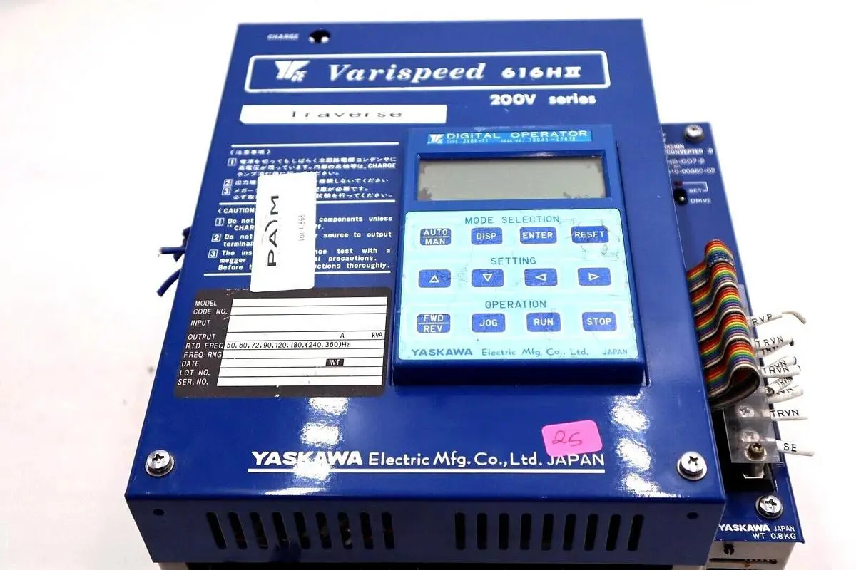 YASKAWA TRAVERSE INVERTER CIMR-2.2B 200V SERIES 3PH DIGITAL OPERATOR STOCK #1695