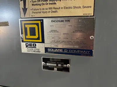 USED SQUARE D END CABINET