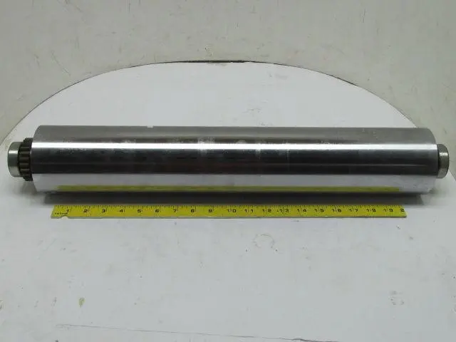 Sprocket Drive Steel Conveyor Roller 100mm Dia 565mm Long 8mm Pitch 635mm BF