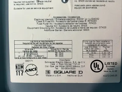 Used SQUARE D H361 Electrical Panels Ohio US | HGR 24 #1507679