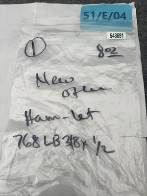 New | in-Stock Ham-Let 762LB1/4x1/4 Plumbing Equipment California US | Davliegogo LLC #1705509