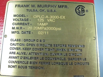 NEW Murphy OPLC-A-3000-EX